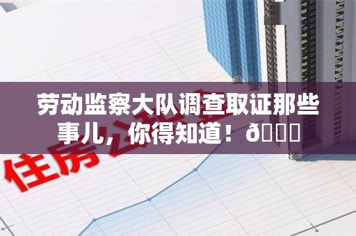 沈阳劳动监察大队调查取证那些事儿，你得知道！😎