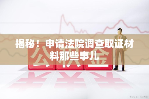 沈阳揭秘！申请法院调查取证材料那些事儿